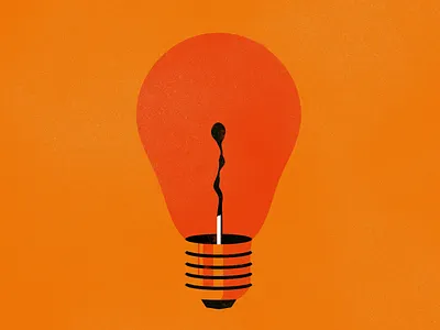 Obsolete Ideas burn design idea illustrator lightbulb matchbox matches vector