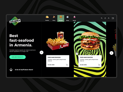 Utopia Kitchen food food and drink food app food delivery app online food delivery responsive seafood restaurant ui uiux ux web design website