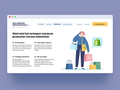 Eenwebsitelatenbouwen.nl design dutch longurls website