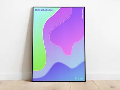 30 Days Poster Challenge | It's a no! abstract abstract art bubble colorful design illustration liquid poster poster a day poster challenge poster design quote quote design