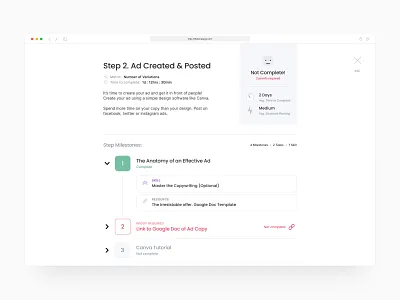 Course step - Result oriented education platform. clean dashboard education education app enterprise app enterprise ux interface learning app learning platform saas software software design step ux ux design web app web app design web application design