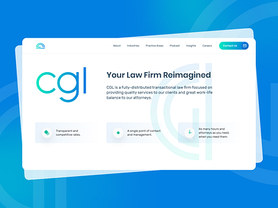 CGL - Landing page logo design