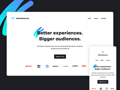 Agency site hero agency website clean minimal website