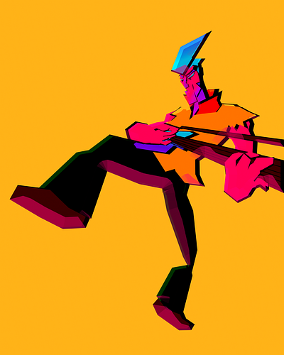 Guitar Dude character character animation character concept character design guitar guitar player illustration