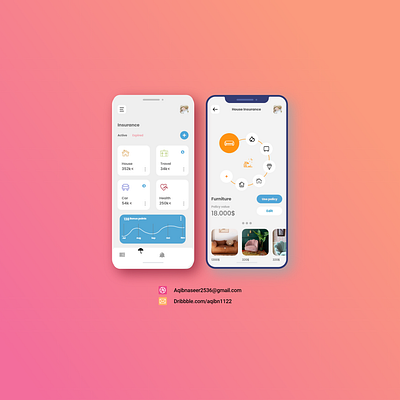 Home Insurance app design flat graphic design icon minimal ui ux