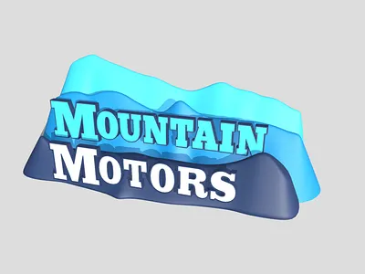 3D Branding: Mountain Motors branding logos