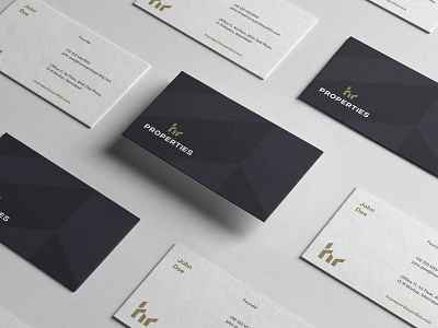 HR Properties - Business Card brand identity branding business card mockup businesscard collaterals construction corporate identity design effendy hr logo hrproperties identity logo luxury luxury branding print print design real estate real estate branding stationery