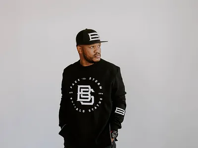 Buffalo Status Swag brand design brand development brand identity branding buffalo clothing courage graphic design hat logo design logo icon merch merchandise monogram secondary mark shirt swag typography visual identity wordmark