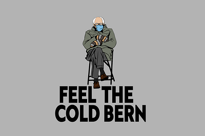 Feel the Cold Bern T-Shirt Design adobe illustrator bernie sanders branding design graphic design graphic tees illustration print design sticker sticker design t shirt design typography vector