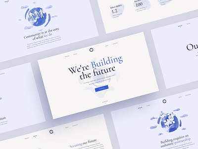 Storytelling Website for BlueIO clean design eco future illustration interface investment light minimal screen storytelling typography ui ux web web design website zajno