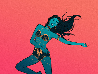 DAWN asian asian girl dancing dawn design fantasy fantasyart girl girl character girl illustration illustration linesart middleeast oriental philosophy princess