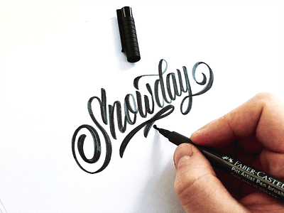 Snowday branding calligraphy calligraphy artist calligraphy logo classy custom flow handwritten lettering logos logotype mood process sketch snowboarding snowday typography unique vibe winter