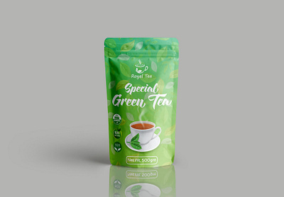 Pouch packaging design for "Royal Tea" bag design cbd label design cbd oil cbd packaging design green tea hempoil mylar bag packaging packaging design pouch pouch design pouch mockup print productdesign tea label