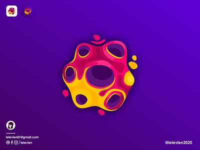 lava planet brand branding colorful design icon identity illustrator lava logo planet simple
