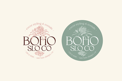 Boho SLO Co. Brand Identity branding branding design business card design logo design visual identity