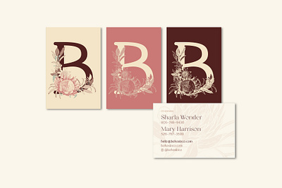 Boho SLO Co. Brand Identity brand design branding business card design logo design visual identity