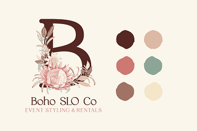 Boho SLO Co. Brand Identity brand design branding business card design logo design visual identity