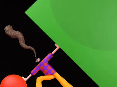 In between a rock and a hard place 3d character redshift3d shapes