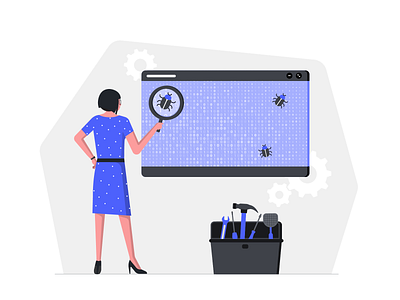 Bug Tracking branding bug homepage illustrations technology tools tracking vector web webdesign website