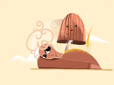 Alice's Adventures in Wonderland art brushes cartoon character design colors drawing dreaming girl character girl illustration graphic graphicdesign illustraion mushroom paint trending