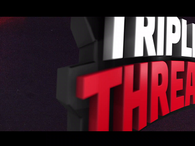 Triple Threat - Show Intro 3d animation blc brand brand design branding comedy comedy show design intro layout logo logos motion photoshop podcast podcasts show stream streaming