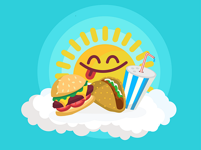 Fun in the Sun cute editorial editorial illustration food food and drink foodie happy illustration salt lake city utah vector