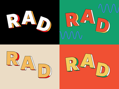 RAD lettering logo design