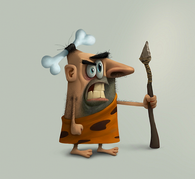 Caveman animation cartoon caveman character character design concept fun illustration picasso silly weird