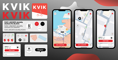 UI Kit for scooter sharing app branding graphic design ui ui kit