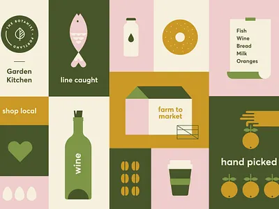 The Botanist - illustration and icons auckland brand identity branding design iconography icons illustration illustration digital logodesign new zeland newzealand vector illustration