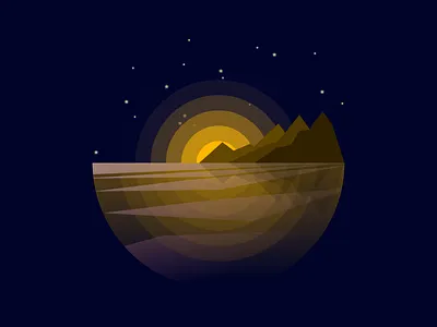 sunset logo design film logo music sketch vector