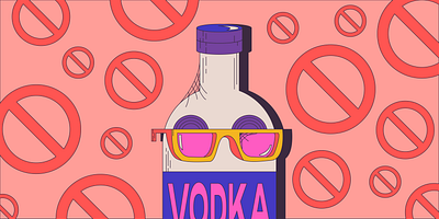 Cool Guy Vodka booze cocktail cool cool dude illustration spirits vector vodka