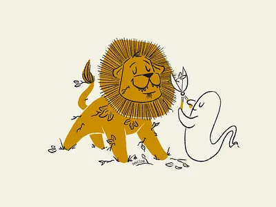 19 Garden aughost aughostus gloom character character design design garden ghost illustration lion midcentury procreate retro topiary trim vintage women in illustration