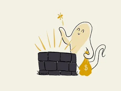 09 Well aughost aughostus gloom character character design coin design ghost illustration midcentury procreate retro vintage well wish wishing women in illustration