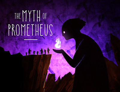 The Myth of Prometheus character design fantasy greek mythology illustration myth mythology paper art papercraft papercut prometheus