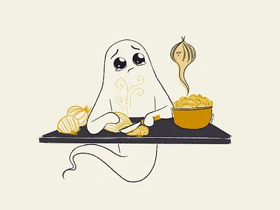 05 Watery aughost aughostus gloom character character design crying design eye ghost illustration midcentury onion procreate retro teary vintage watery women in illustration