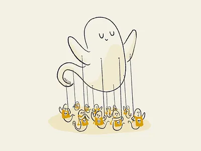 13 Airy airy aughost aughostus gloom balloon character character design design ghost illustration midcentury parade procreate retro vintage women in illustration