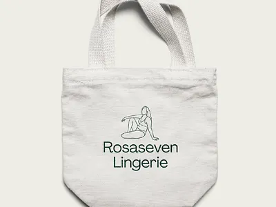 Rosaseven Lingerie abstract beige branding caitlin aboud clean design illustration logo modern simple