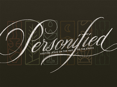 Personified Series Brand branding church design easter good friday holy week illustration lettering sermon