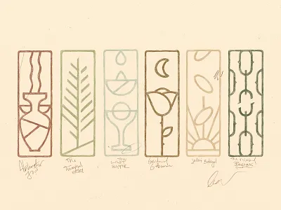 Personified Tablets branding church design easter good friday handmade holy week icons illustration pencil