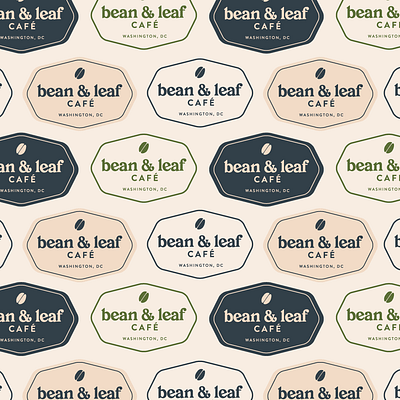 bean and leaf badge pattern badge logo brand brand design brand identity branding cafe cafe logo coffee shop coffee shop logo logo logo design logo designs