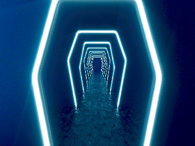 Light Corridor gif lookdev motion graphic neon render video