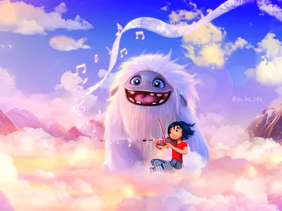 Abominable abominable artist artwork big foot cartoon cartoon character character clouds drawing fan fanart illustration illustration art monster music