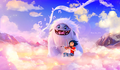 Abominable abominable artist artwork big foot cartoon cartoon character character clouds drawing fan fanart illustration illustration art monster music