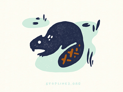 Stop Line 3 - Beaver beaver illustration mississippi river stopline3