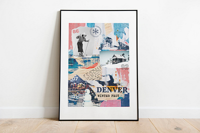 Denver Winter Fest art collage colorado denver festival frame mockup snow winter