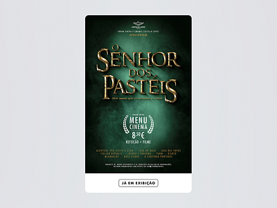 O Senhor dos Pastéis art direction cinema food menu photoshop shopping typography