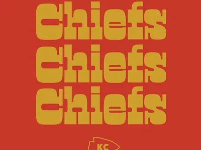 LV Bound arrowhead chiefs chiefskingdom font kansas city kc kingdom manicotti superbowl superbowllv typogaphy