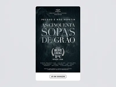 As Cinquenta Sopas de Grão art direction cinema food menu photoshop shopping typography