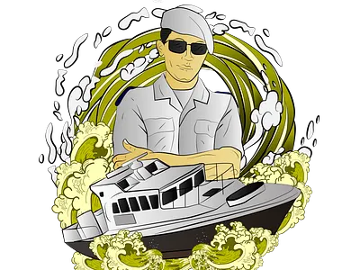 water police animation app branding design flat icon illustration illustrator logo minimal typography ui vector web website